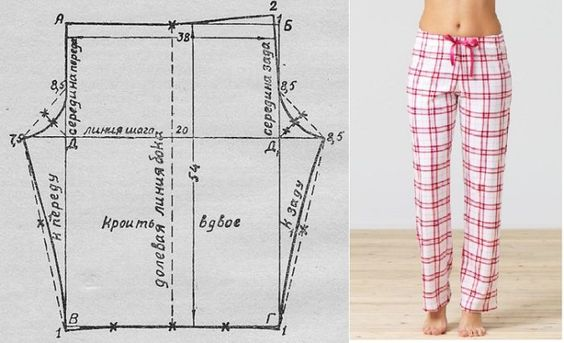 Женские пижамные брюки, выкройка Grasser №545