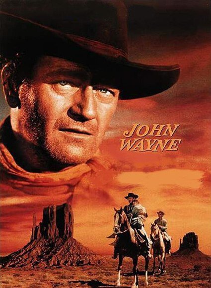 Джон Уэйн. Главный ковбой Америки мне не сказать чтобы сильно нравится. Тем не менее не упомянуть его нельзя. Лучшие его роли в "Красной реке" и "Искателях".