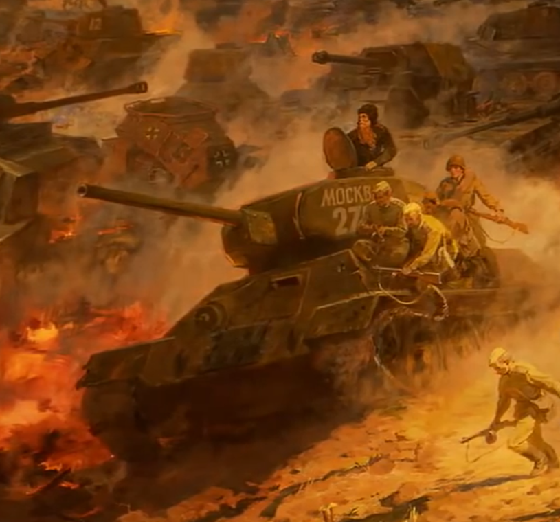 Фрагмент изображения из белгородского Музея-диорамы "Курская битва Белгородское направление". 