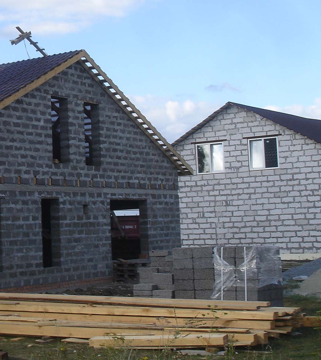 Внутренняя отделка дома из арболита