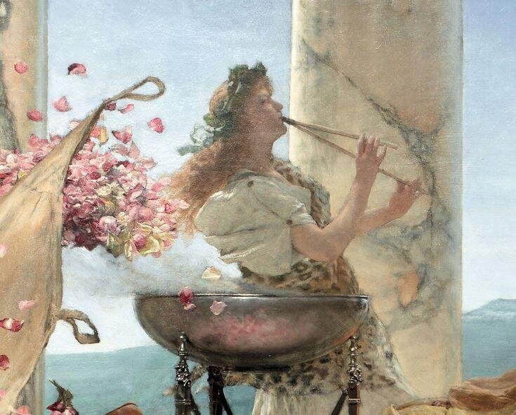 Древнегреческий весенний праздник. Фрагмент картины Лоуренса Альма-Тадемы, 1889 г.