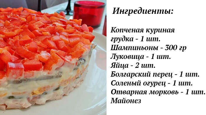 Салат с копченой курицей рецепты пошагово фото