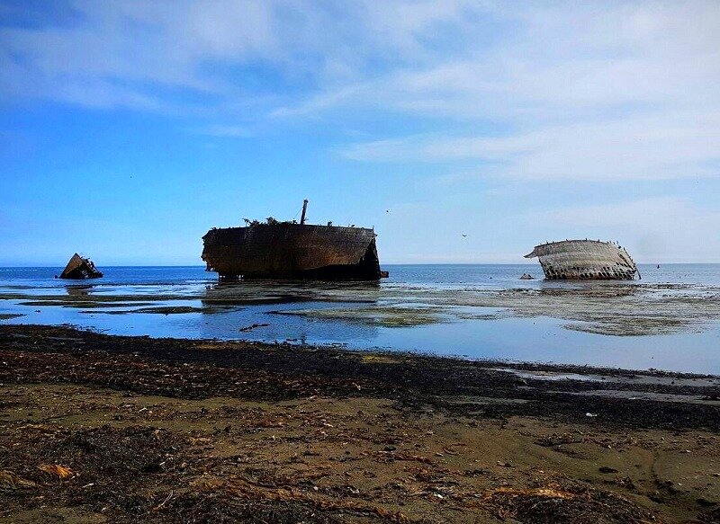 Выброшенные корабли-призраки острова Сахалин
