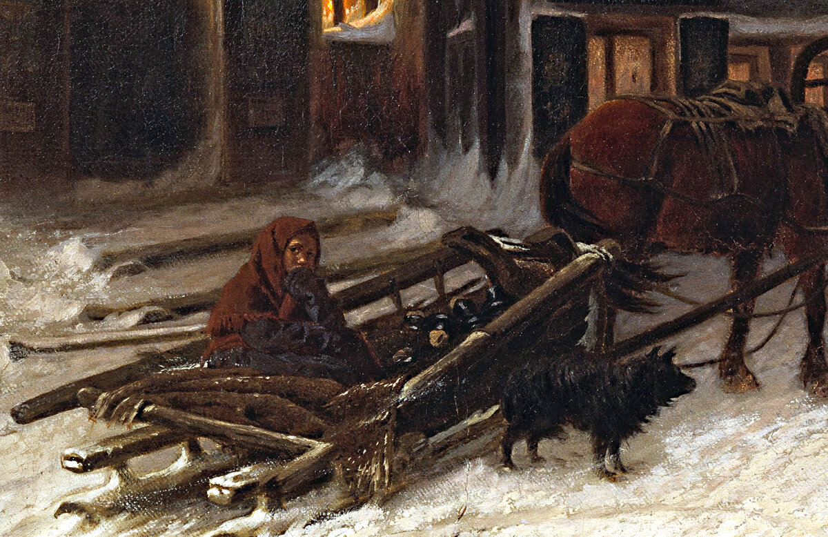 Василий Григорьевич Перов «Последний кабак у заставы», 1868 год , фрагмент