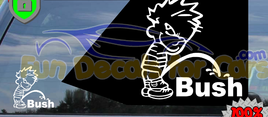 В период предвыборной компании Буша младшего каких только скабрезных наклеек я не видел на машинах. 