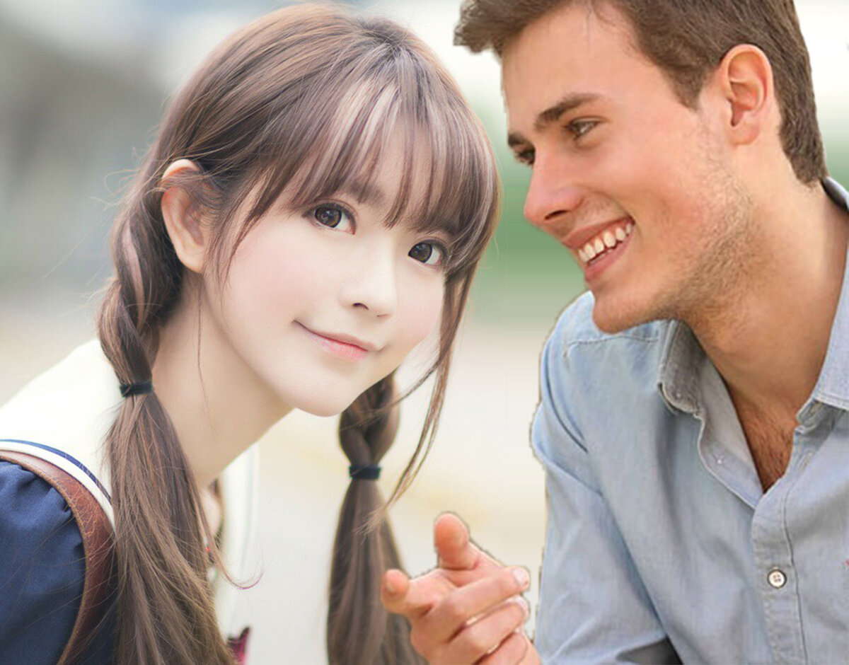 Начало знакомства с японкой [фотоколлаж]