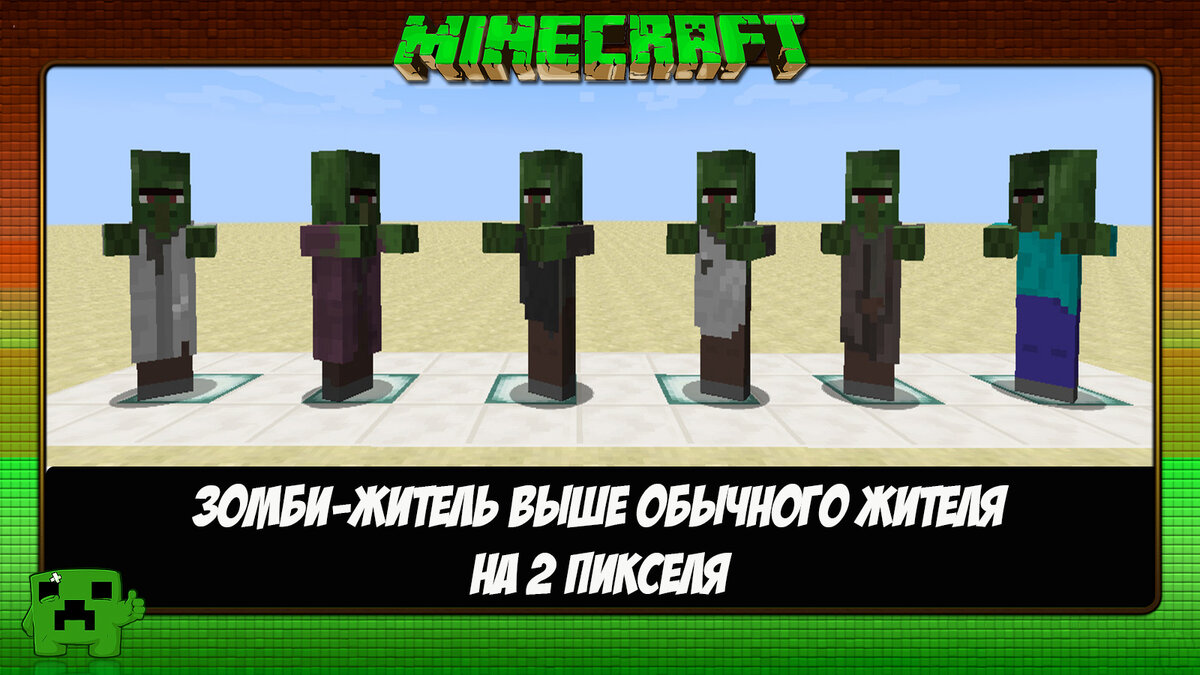 Minecraft зомби житель