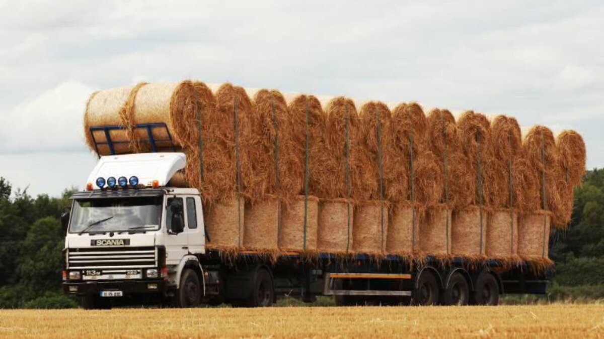 Фото: farmersjournal.ie Платформа для перевозки рулонов на базе грузового автомобиля