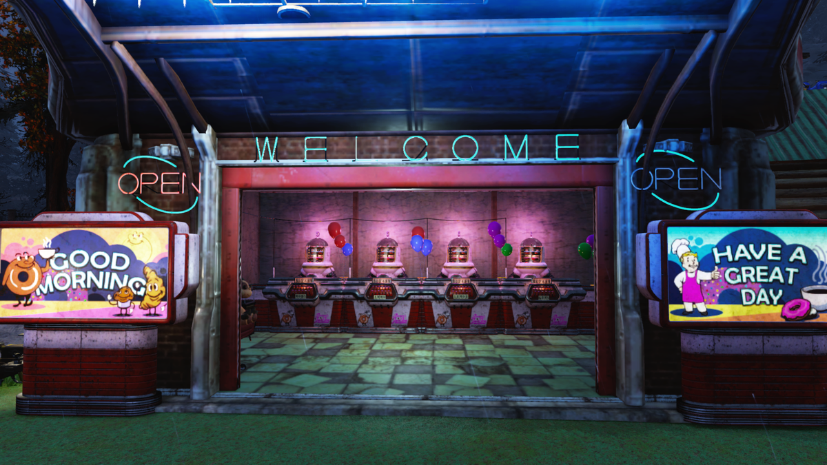 Отличное расположение роботов торговцев. Компактно и нарядно!