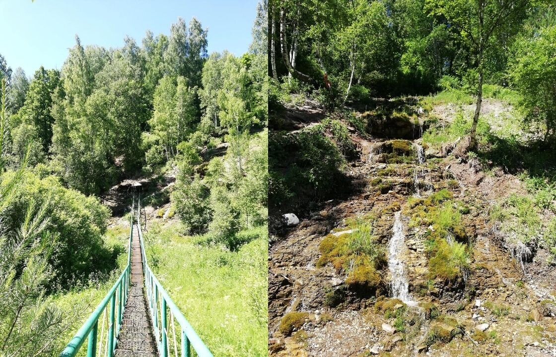                                                                         Мост и водопад
