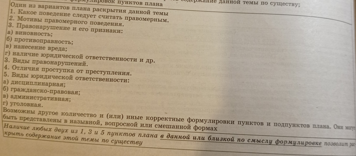 План правомерное и противоправное поведение егэ