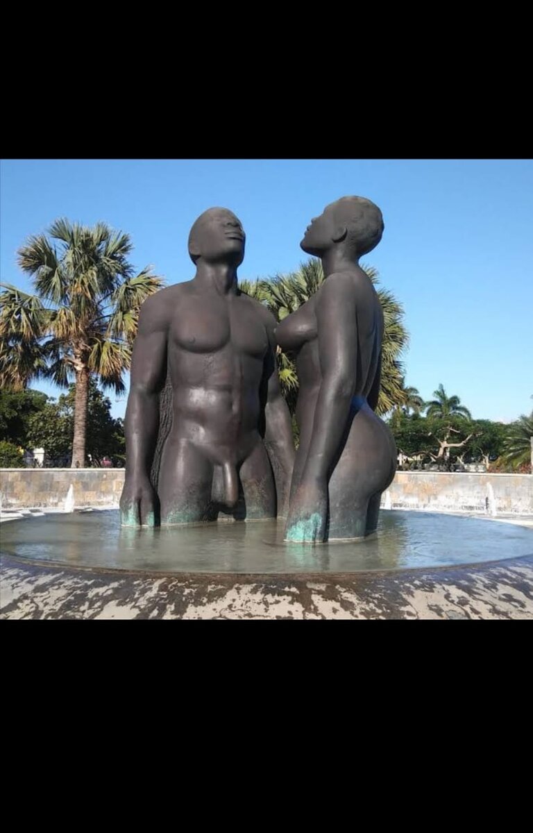 Скульптура в городе Кингстон. Ямайка.