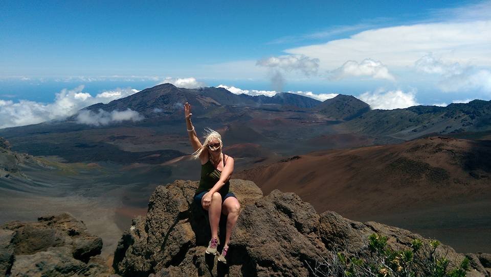 Вулкан Халеакала. Фото автора, на фото автор.
