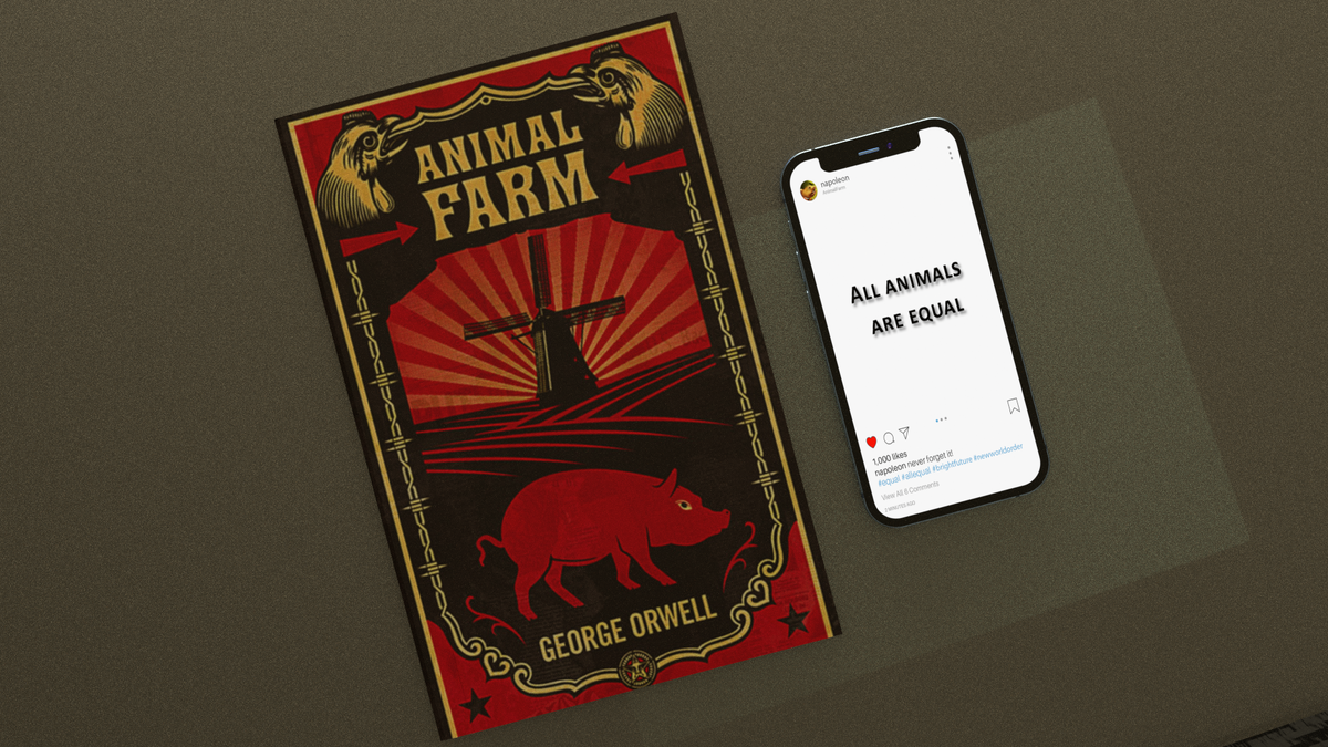 Джордж Оруэлл - Скотный Двор. Иллюстрация - Блог Чтеца.