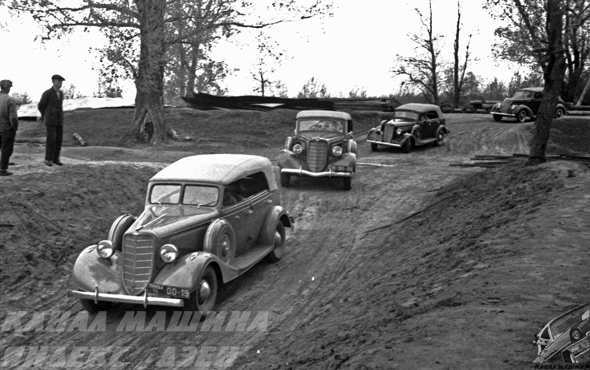 Год 1938, испытательный пробег новых легковых автомобилей ГАЗ | машина |  Дзен