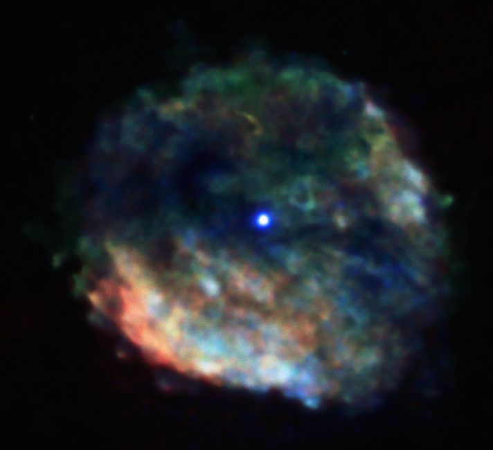 Остаток сверхновой RCW 103 c нейтронной звездой 1E 161348-5055 в центре Автор: NASA - http://chandra.harvard.edu/photo/2007/rcw103/rcw103.jpg, Общественное достояние, https://ru.wikipedia.org/w/index.php?curid=1275959