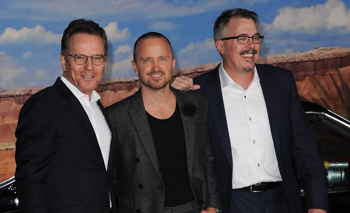 Aaron Paul, Bryan Cranston, and Vince Gillig