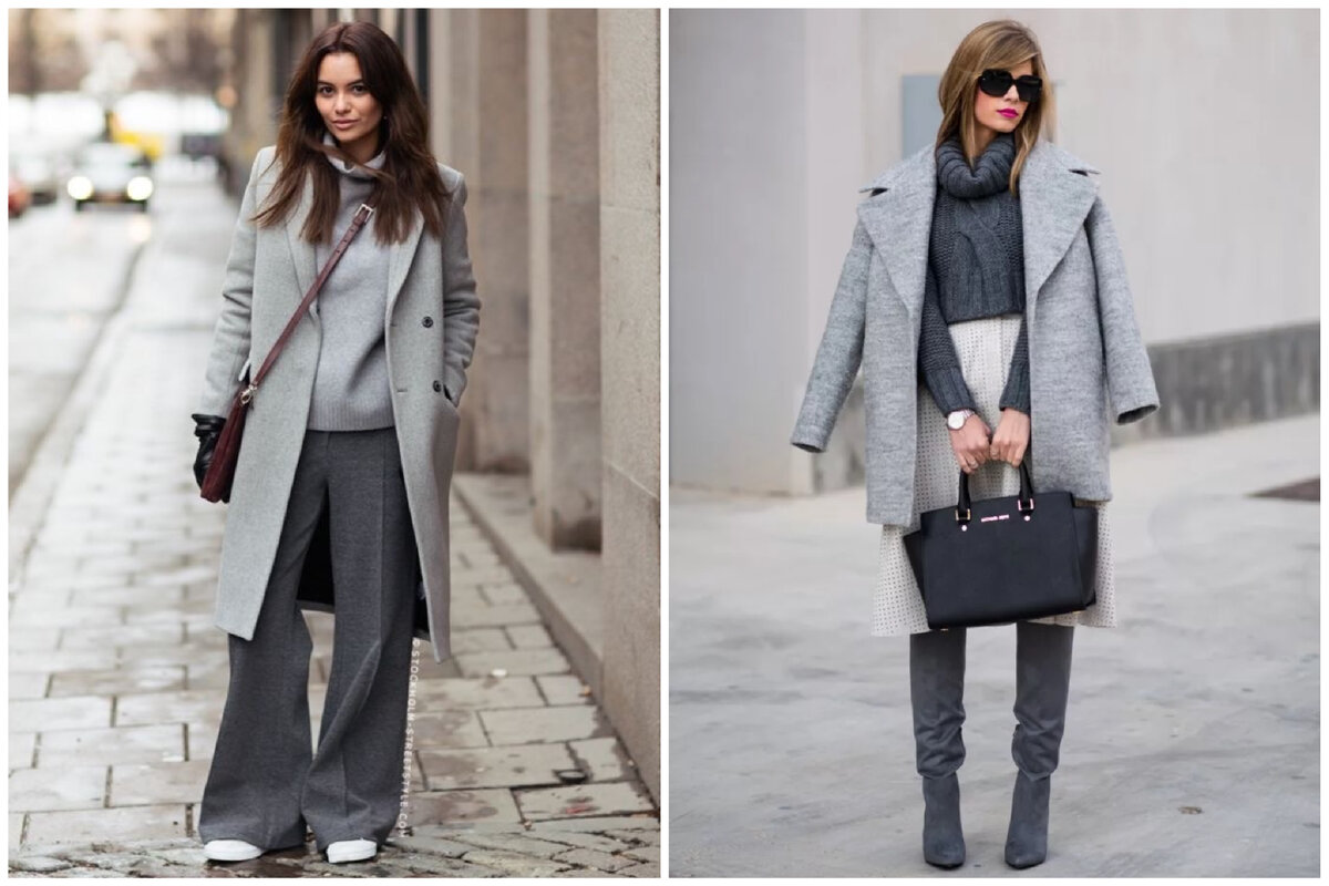 Красивый серый монохром с простыми базовыми вещами, которые не теряют актуальности годами