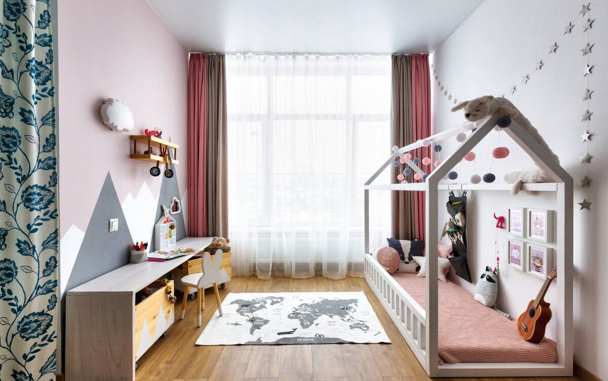 скандинавский интерьер детской комнаты