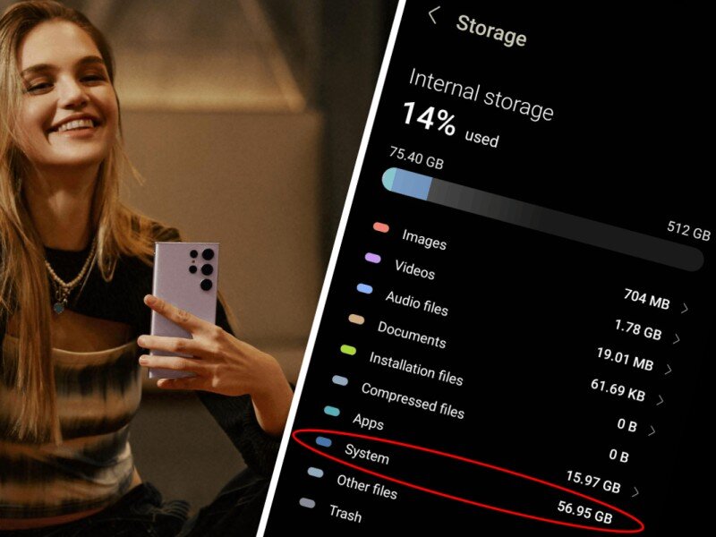    Огромный «вес» системной папки Android оказался старым багом ОС
