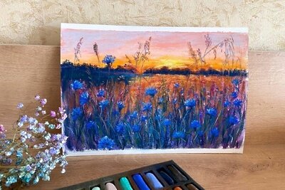    Выставка художника Ольги Пуха ©Telegram-канал "Парк «Скитские пруды»"