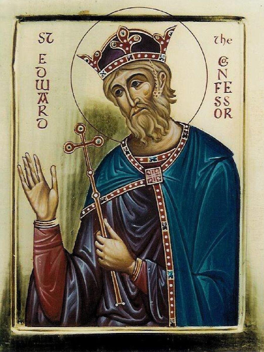 The saint of england is. Эдуард исповедник. Эдуард исповедник английский Король. Эдуард исповедник 1042-1066. Король Эдуард исповедник икона.