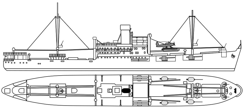                             Германский вспомогательный крейсер - рейдер "Комет", 1940 г.