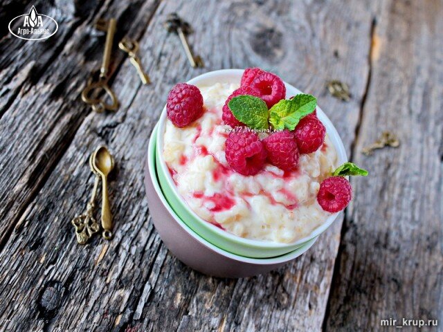 Малиновое конде из риса Арборио