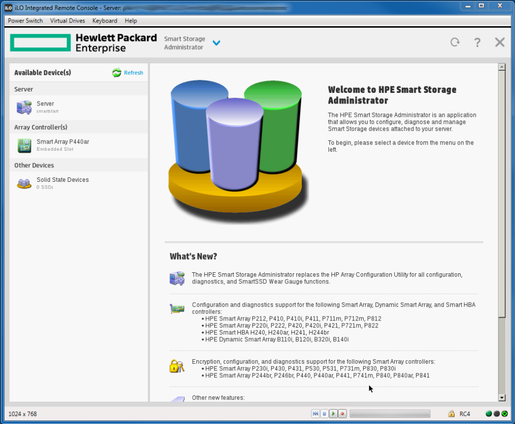 Как правильно работать в HP Smart Storage Administrator Лаборатория