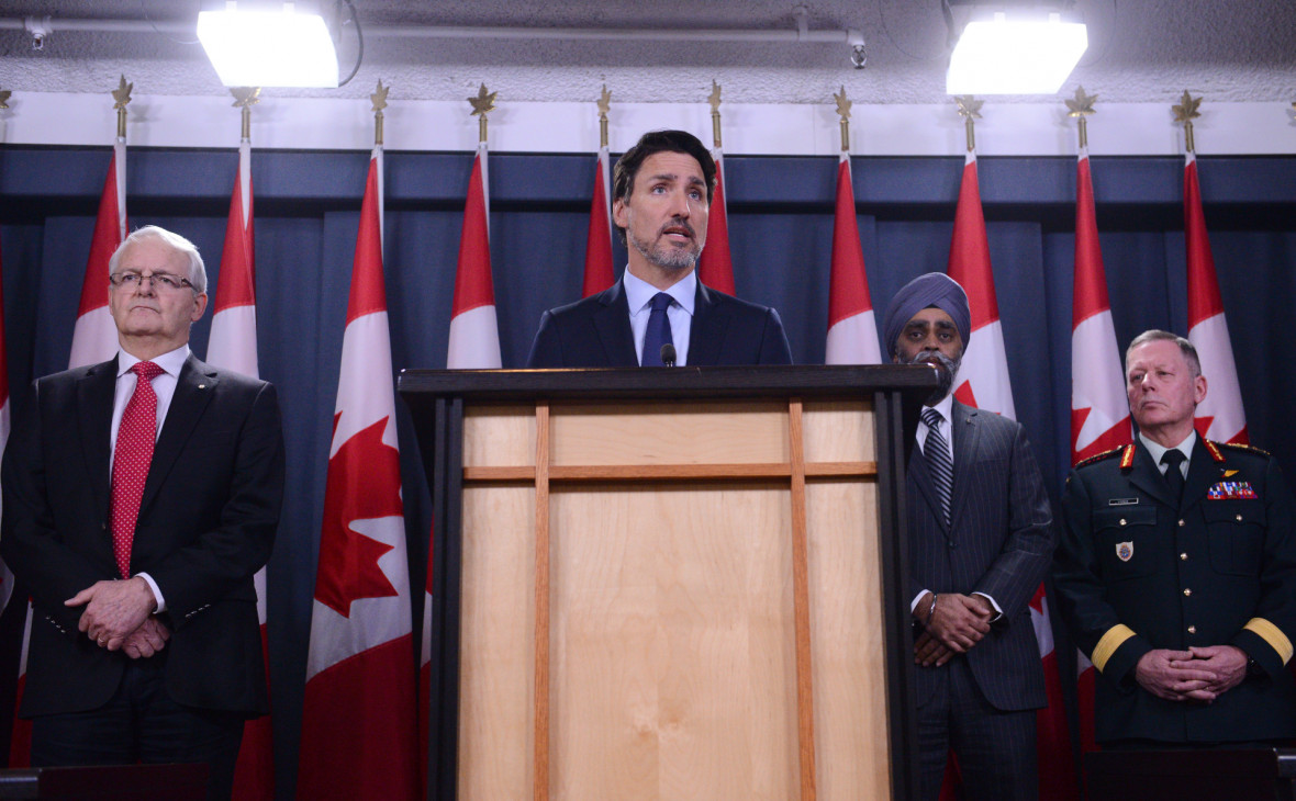 Брифинг Джастина Трюдо (Фото: Sean Kilpatrick / THE CANADIAN PRESS / ТАСС) 
