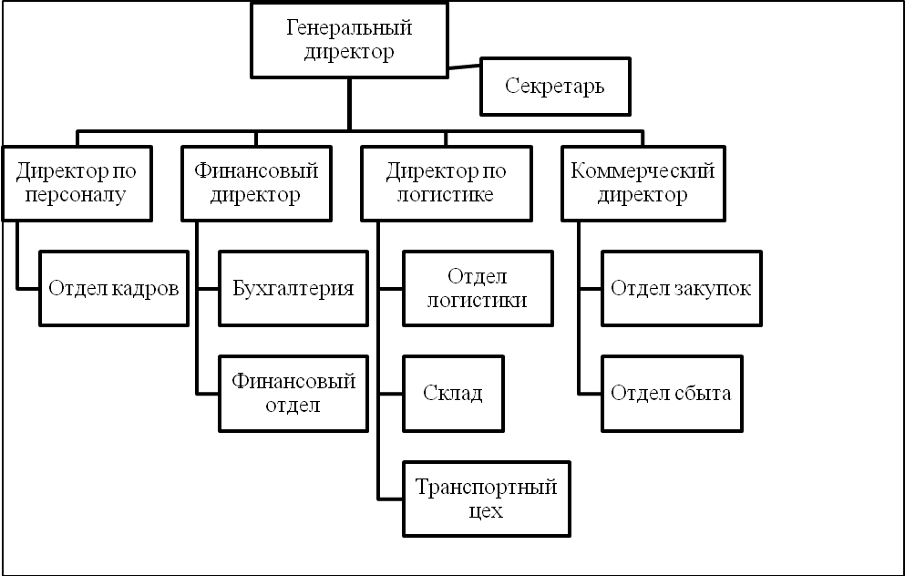 Организационная структура схема пример