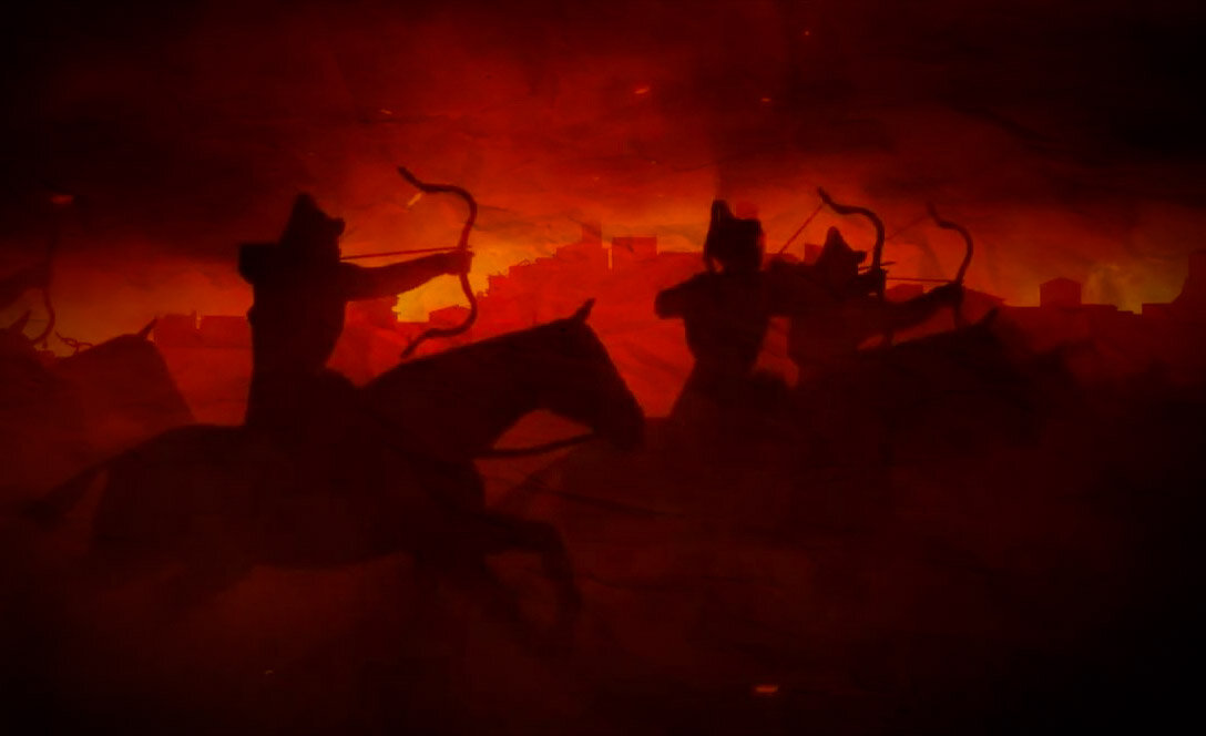 Скриншот гуннов из серии игр Rome Total War.  