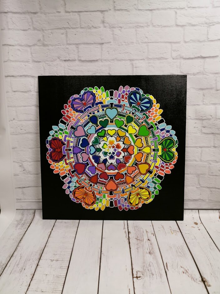 Мандала любви на холсте