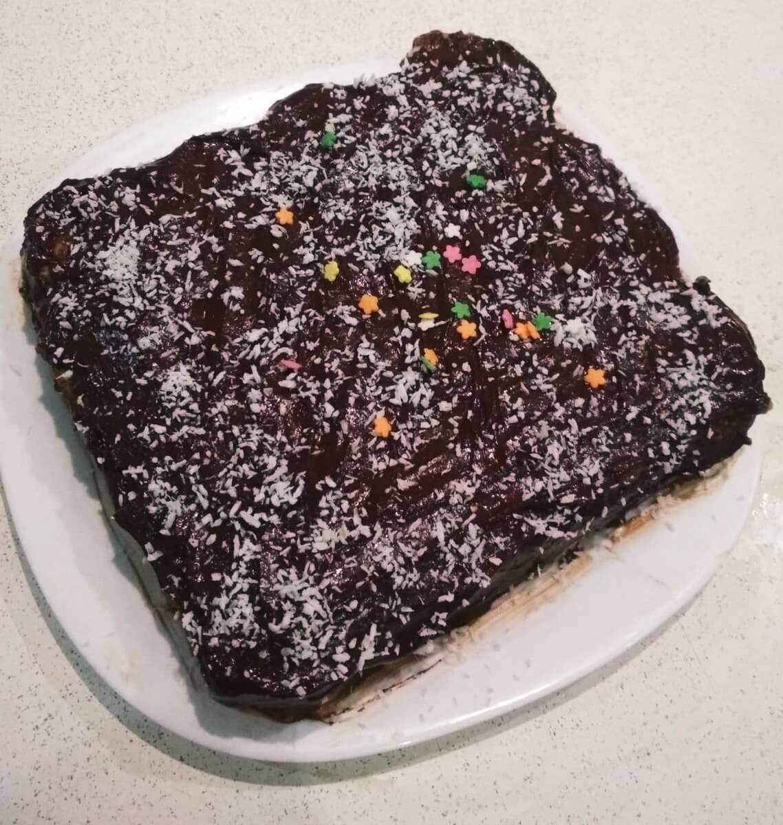 Торт из печенья и творога без выпечки | Пикабу