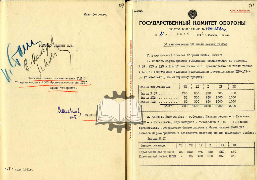 ХТЗ-16 и Т-60 запускались в серию еще до того, как были построены. А Т-60 еще даже не был спроектирован. Риск? Да, конечно, но иначе тогда нельзя было поступить.