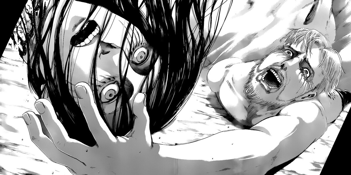 Фрагмент разворота манги Хадзимэ Исаямы «Атака на титанов. 15: Книги 29 и 30»