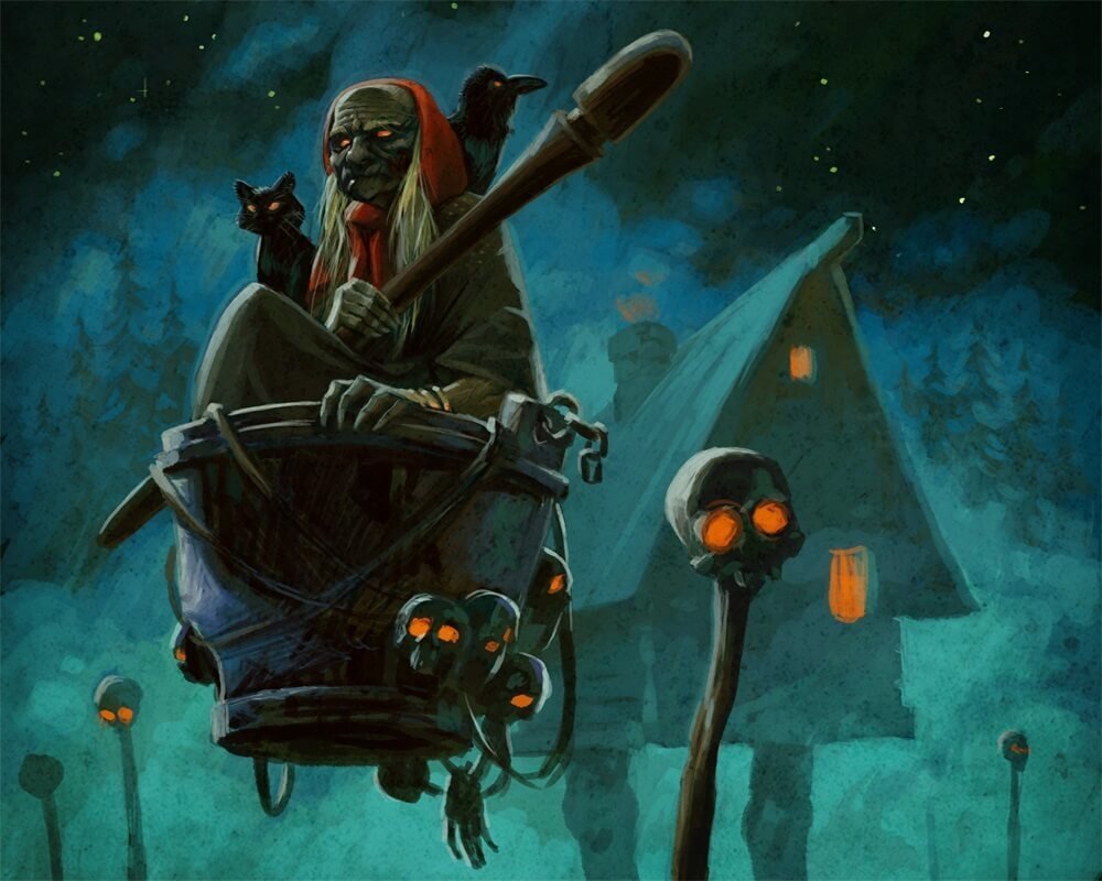 Очевидно, такой представляли себе Бабу-Ягу создатели фильма "Джон Уик" 🤣 (материалы с сайта https://kartinkinaden.ru)