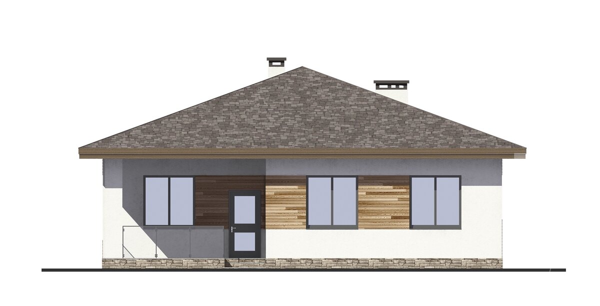 Главный фасад - «Коттедж Элиан» Проект дома - M-267