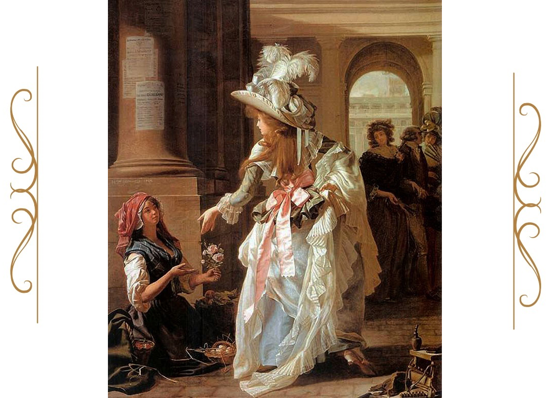 "Модница в галерее Пале-рояля", Мишель Гарнье, 1787. (сс) Wikimedia Commons