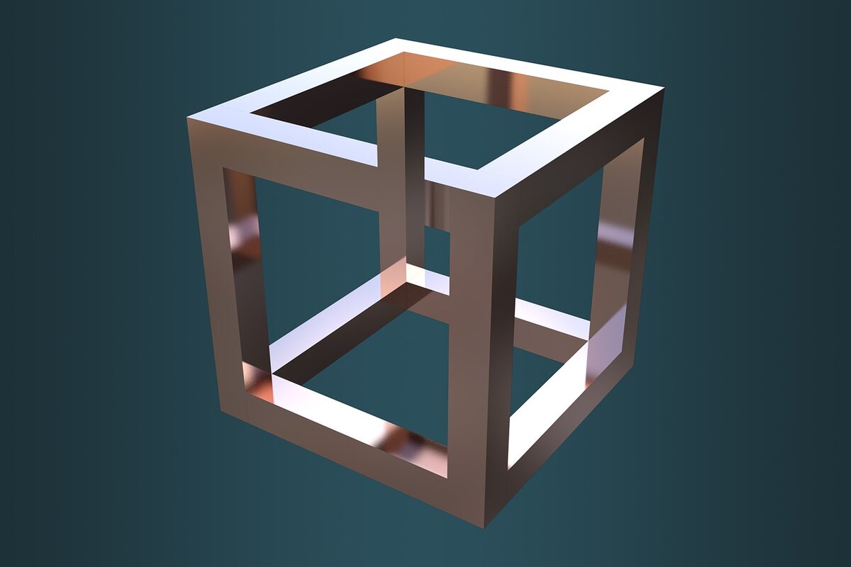 Оптические иллюзии куб Эшера