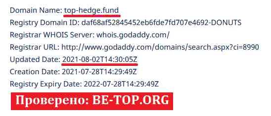 Возможность снять деньги с "Hedge Funds" не подтверждена.