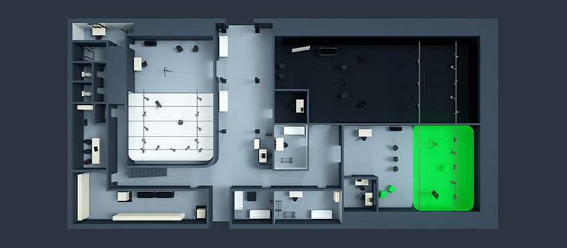 Общая площадь комплекса 700 кв.м.