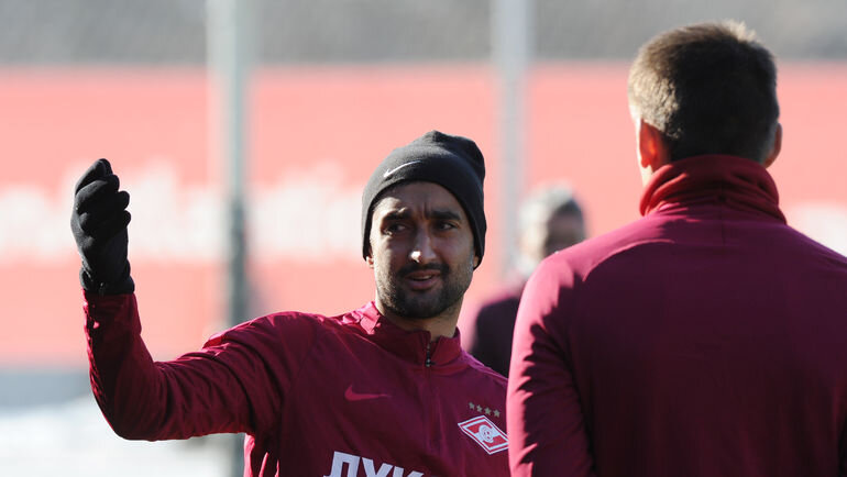 На тренировке "Спартака". 2017 год