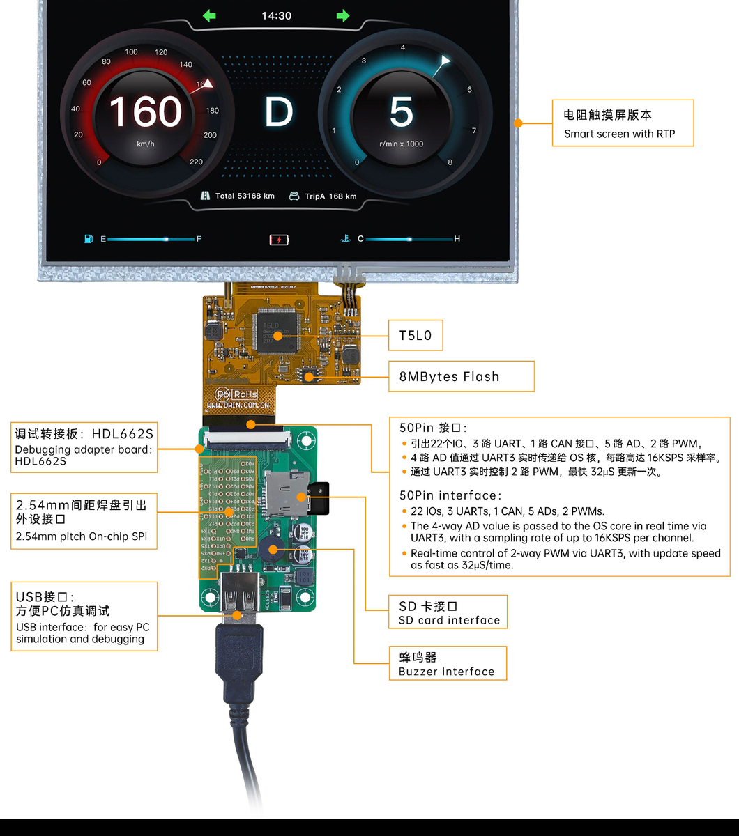 Дисплей DMG80480F070_01WTR