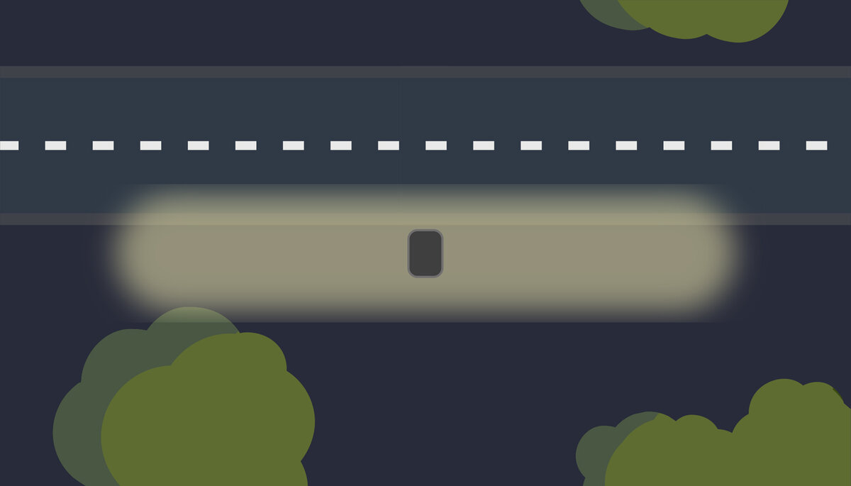 Широкая осевая кривая силы света