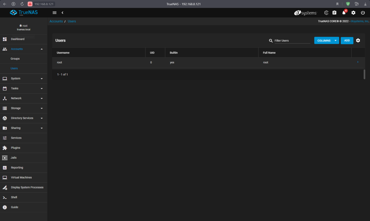 Создаем нового пользователя для доступа к FTP серверу