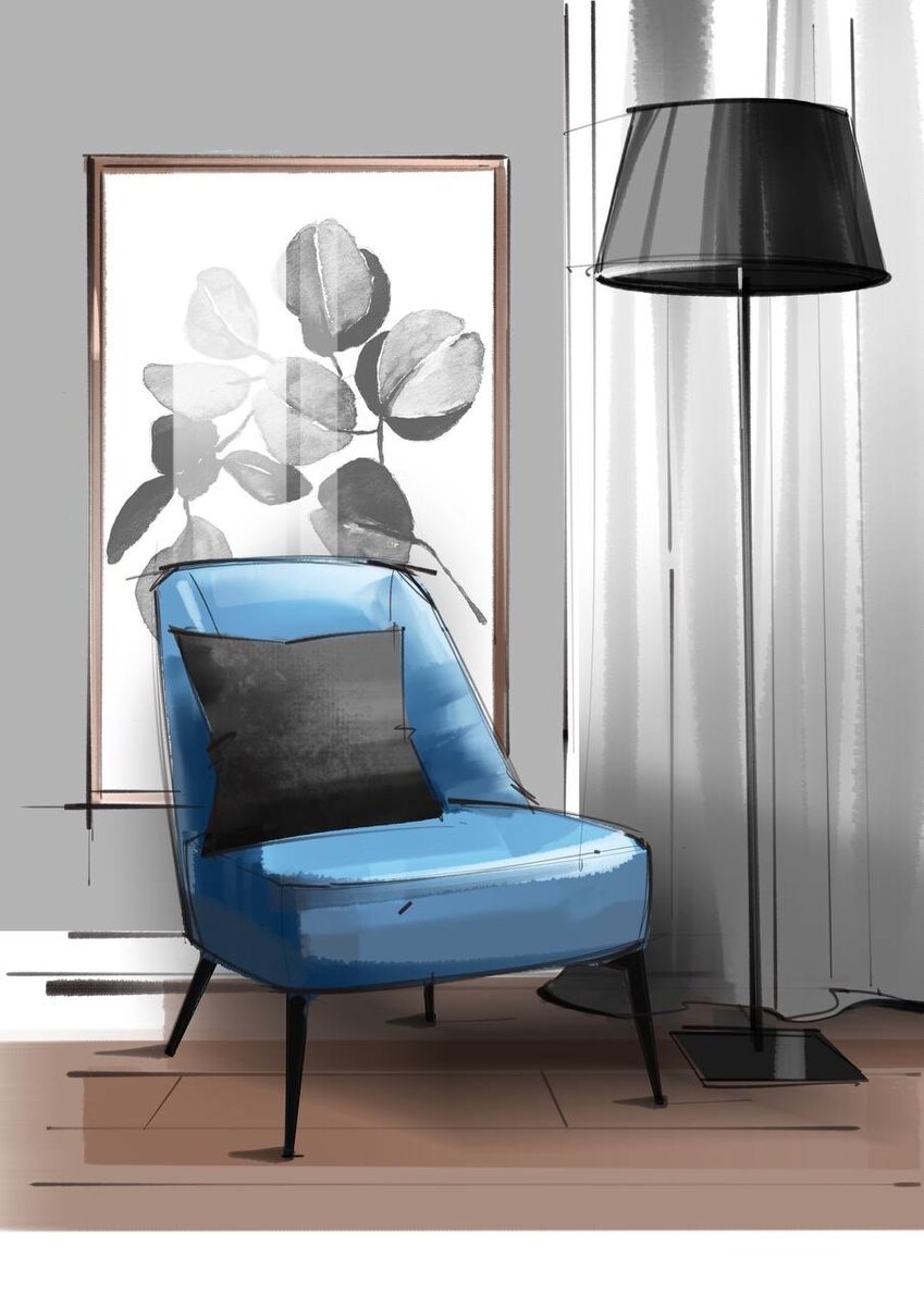 Ахроматы (черный, белый, серый) + цвет