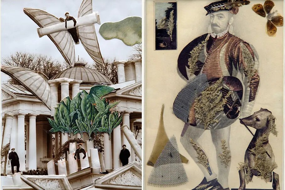 Работы Параджанова: Додо ворует папиросы (1982) и Автопортрет в готическом стиле (1976). Источник: сайт музея