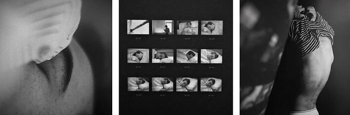 Фрагмент разворота фотокниги «Падая с высоты» Мартина Берка. Фото: Ольга Бубич