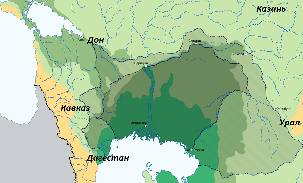 Калмыцкое ханство карта